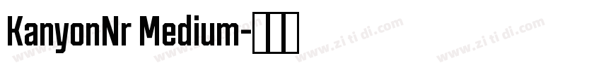 KanyonNr Medium字体转换